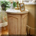 F07. Drum side table. 36&rdquo;h x 20&rdquo;w 